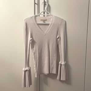 Michael Kors Bell sleeve sweater in white